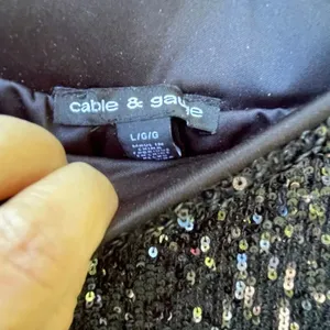 Cable & Gauge size L sequined lined joggers. thumbnail 9