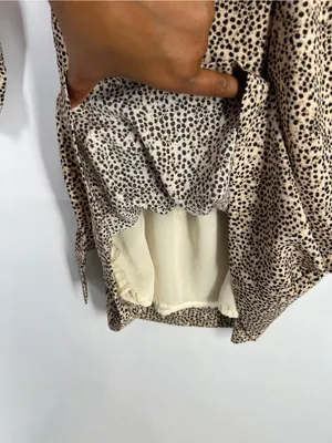 H&M‎ Cheetah Print Tie Waist Mini Dress Size 4 thumbnail 6