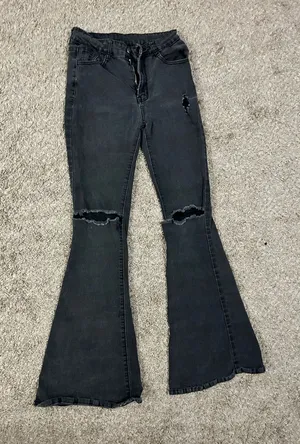 shein black jeans.  thumbnail 1