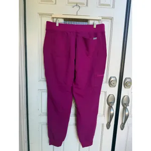 FIGS Zamora Jogger Scrub Pants Dark Magenta Pink Women Size Large Regular NWT thumbnail 2