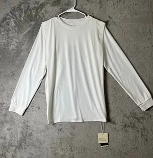 Halara White Long Sleeve Performance Crewneck Athletic Top Shirt Medium New thumbnail 1
