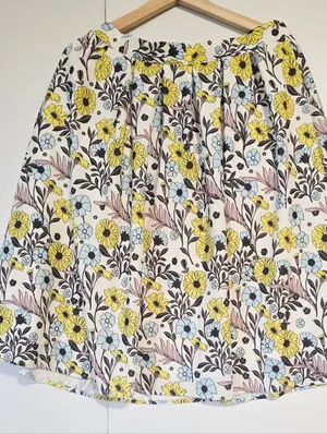 Modcloth Retro Yellow Floral Skirt Size L thumbnail 3