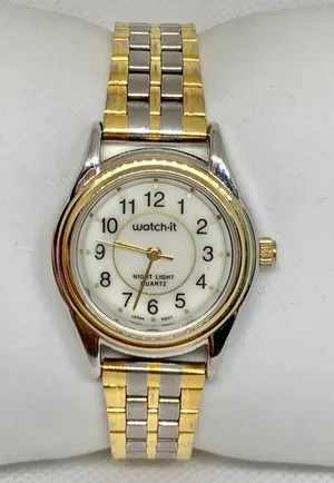 Vintage Advance watch-it women’s quartz watch two tone 23mm adjustable running thumbnail 1