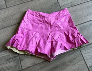 Cotton Candy Bright Pink Ruffle Skort thumbnail 1