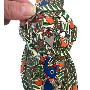 Tory Burch Miller Something Wild Patent‎ Sandals 7.5 Rare Print thumbnail 10