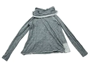 Free‎ People Beach Womens Grey Slub Knit Cowl Neck Long Sleeve Top Cozy Slouchy thumbnail 1