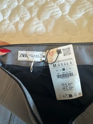 Zara grey mini skirt thumbnail 2