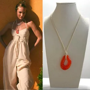 Free People Summertime Cord Choker in Red NWT Bohemian Rare HTF Necklace thumbnail 3