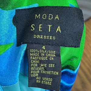 Vintage Moda Seta‎ Silk Sleeveless Dress thumbnail 6