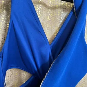 Express Royal Blue Zip Back Side Cutout Cocktail‎ Party Mini Dress Small thumbnail 8