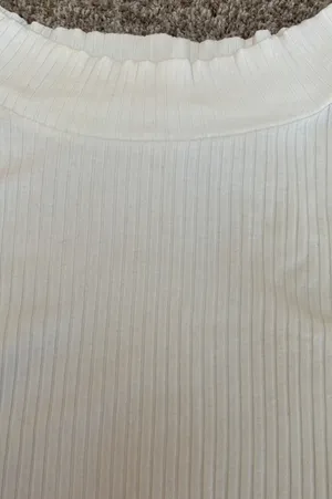 Silence + Noise White Ribbed Top thumbnail 3