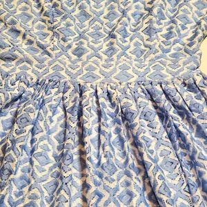 Altard State Dress Blue White Crossed Back sz M Cottagecore Coquette Dollette thumbnail 2