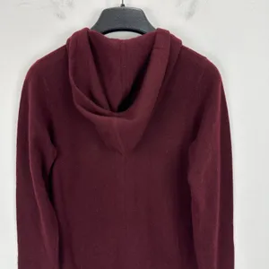 Quince Mongolian Cashmere Full Zip Hoodie Sweater Rich Burgundy Womens XS NWT thumbnail 10