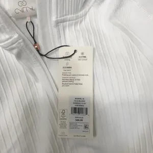 Calia Women's Relaxed Seamless 1/4 Zip Long Sleeve in Pure White size M NWT thumbnail 5