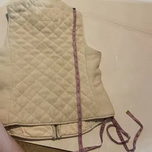 abercrombie & fitch full zip fleece sweater vest white cream women’s small y2k thumbnail 5