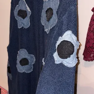 Chaps Blue Sweater with Denim Floral Details thumbnail 5