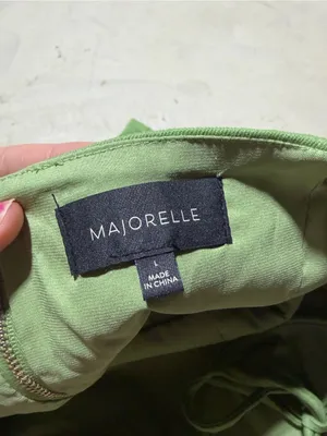 Majorelle Green Kami Tie-Shoulder Mini Dress large thumbnail 6