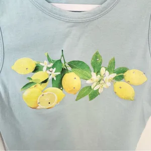 Like New Urban Outfitters Backless Lemon Rhinestone tank M thumbnail 4