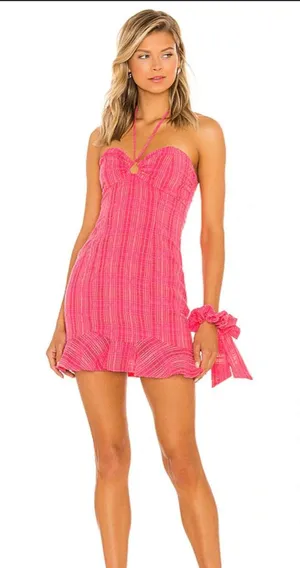 Revolve Lovers + Friends Mini Halter Dress thumbnail 1