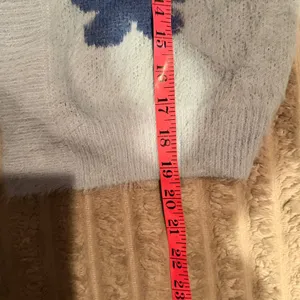 Hyfve Womens Blue Floral Fuzzy Knit Open Front Cardigan HF24F788 Small thumbnail 6