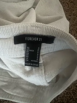 White Denim Mini Skirt Forever 21 thumbnail 3