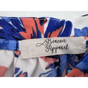 Beacon Apparel Stitchfix Blouse Sz L Floral Office Career Red White Blue Work thumbnail 6
