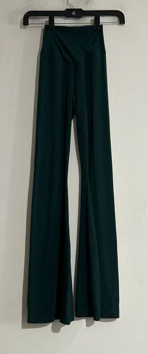 Aerie Offline Real Me Flare High Rise Crossover Waistband Green Yoga Pants XS thumbnail 1