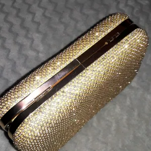 👛 Elegant Gold Glitter Clutch for Evenings Special Events Occasions Purse Bag thumbnail 5