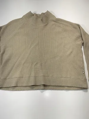 The North Face Women's Waffle-Knit Long Sleeve Pullover in Beige Size XL thumbnail 2