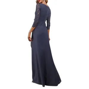 JJs House Evening Dress 8 Stormy Blue 3D Floral Cascading Ruffles Wedding 271457 thumbnail 6