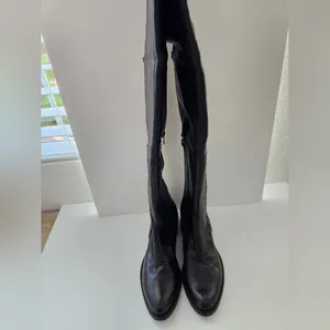 Mariano Renzi Italy Over-the-Knee Dark Brown Leather Boots - Size 40 thumbnail 2