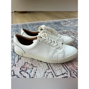 Frye Ivy Low Lace Up White Sneakers Leather Size 8.5 Shoes thumbnail 2