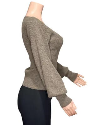 REFORMATION Hart Cashmere Sweater, Cocoa, Medium thumbnail 8