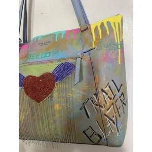 kate spade w handbag customized by me w graffi mul thumbnail 2