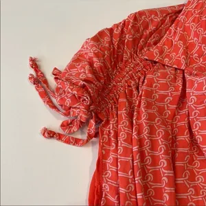 Anthro Maeve Carlotta short sleeve‎ dress small coral thumbnail 6
