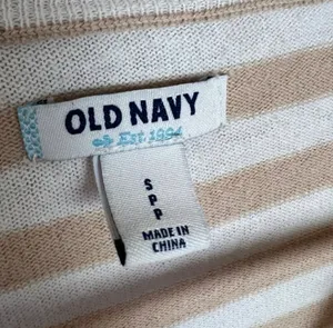 CLEAROUT! Tan Old Navy Basic Striped Sweater Size S EUC thumbnail 4