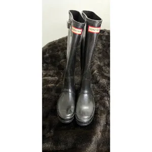 Hunter Original Women's Tall Rain Boots - Black Size 8 wellies thumbnail 2