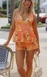 2 piece shirt set Orange Size M thumbnail 1