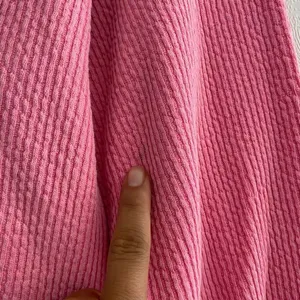 Aerie Pink Waffle Knit Oversized Tunic Top Size M Cozy Lounge Casual thumbnail 9