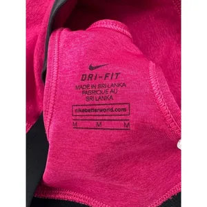 Nike Pro Racerback Sports Bra Bright Pink/Black Dri-Fit Wireless Womens Medium M thumbnail 6