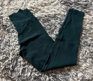 Green Waffle Knit Offline Criss Cross Leggings thumbnail 1
