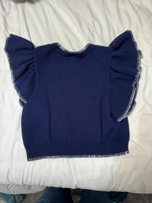 Navy Sweater Top Blue thumbnail 4
