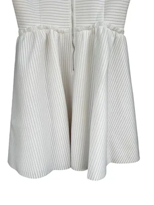 ELLIATT ivory white Sunset Ponte Fit & Flare Mini Dress L thumbnail 7