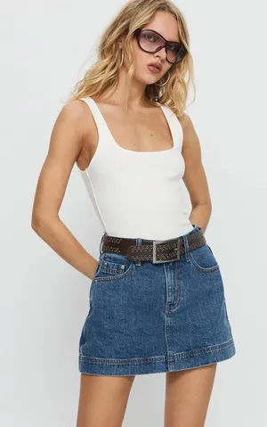 Princess Polly Gazelle Denim Skort thumbnail 1