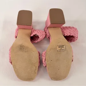 Steve‎ Madden Daphne Braided Double Strap Block Heel Sandals in Bubblegum Pink 9 thumbnail 9