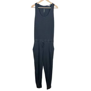 Sundry 2 Jumpsuit Womens Medium‎ Gray Jogger Sleeveless Drawstring Casual Lounge thumbnail 2