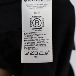Athleta Pants Womens 8P Black Stretch Slash Pockets Elastic Waist Tapered Leg thumbnail 4