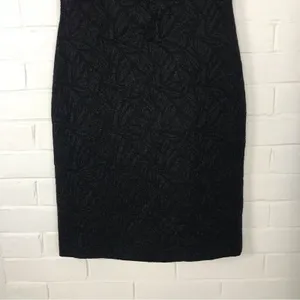 NWT Nicole Miller Collection Off The Shoulder Black Shimmer Dress SAMPLE thumbnail 7