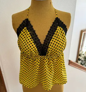 Homemade summer women's yellow top, size M thumbnail 1