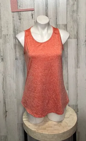 Orange work out tank top size large thumbnail 1